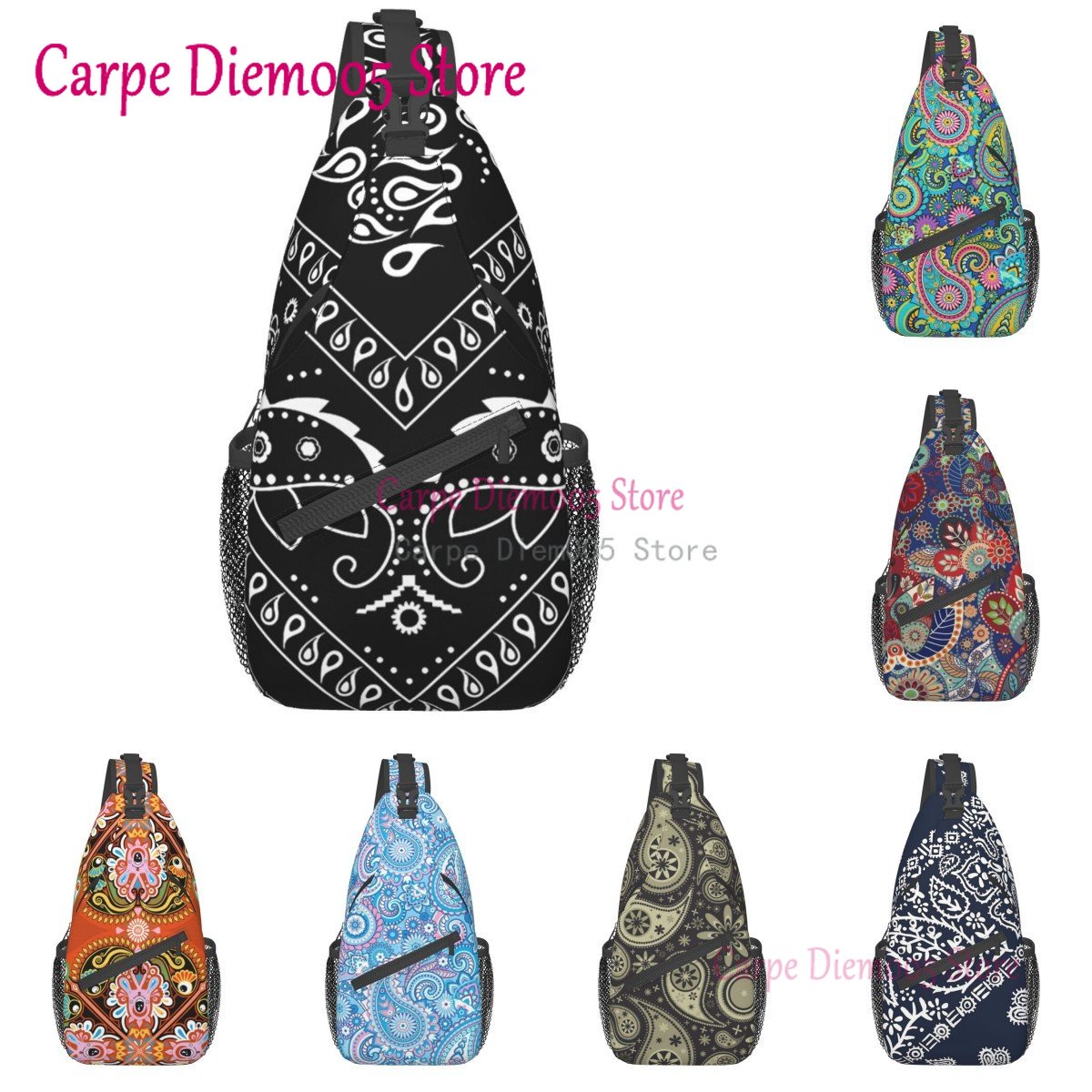 Black And White Paisley Chican - Bandana Blank White avaliação e preço