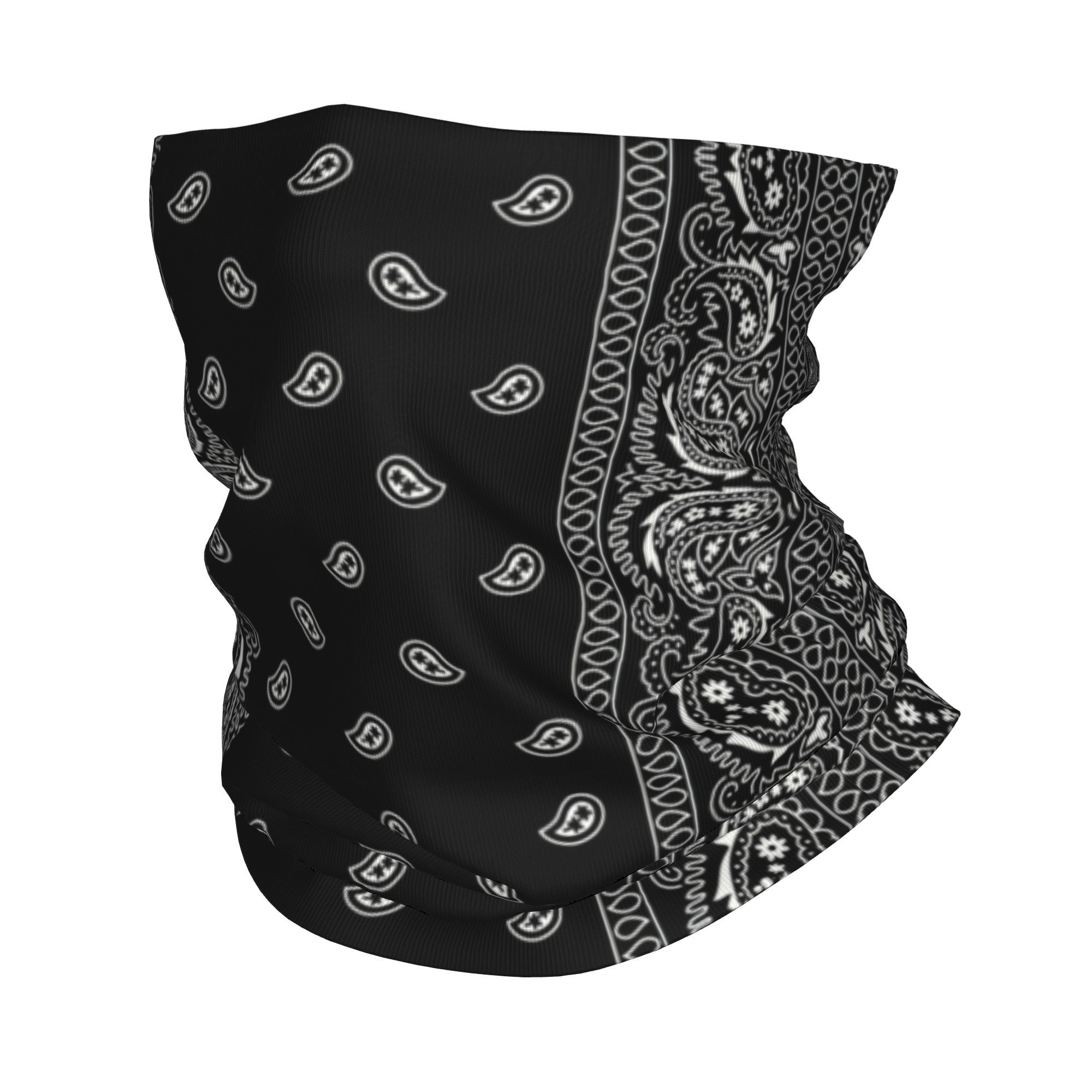 Custom Black And White Paisley - Bandana Blank White avaliação e preço