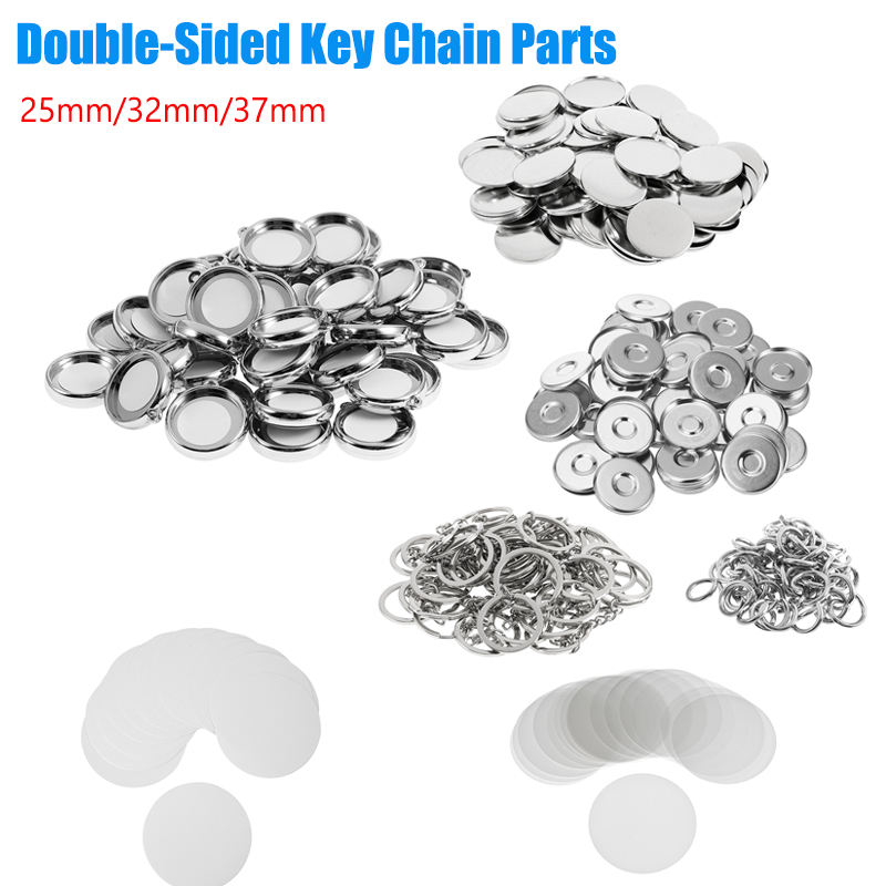 50Pcs/Set DIY Double-Side Key  - Button Badge Blank avaliação e preço