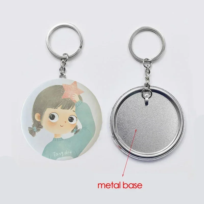 100PCS 44mm 58mm Keychains Bad - Button Badge Blank avaliação e preço