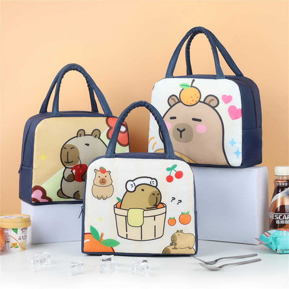 Cartoon Capybara Lunch Bag Ins - Tote Bag Sublimation avaliação e preço