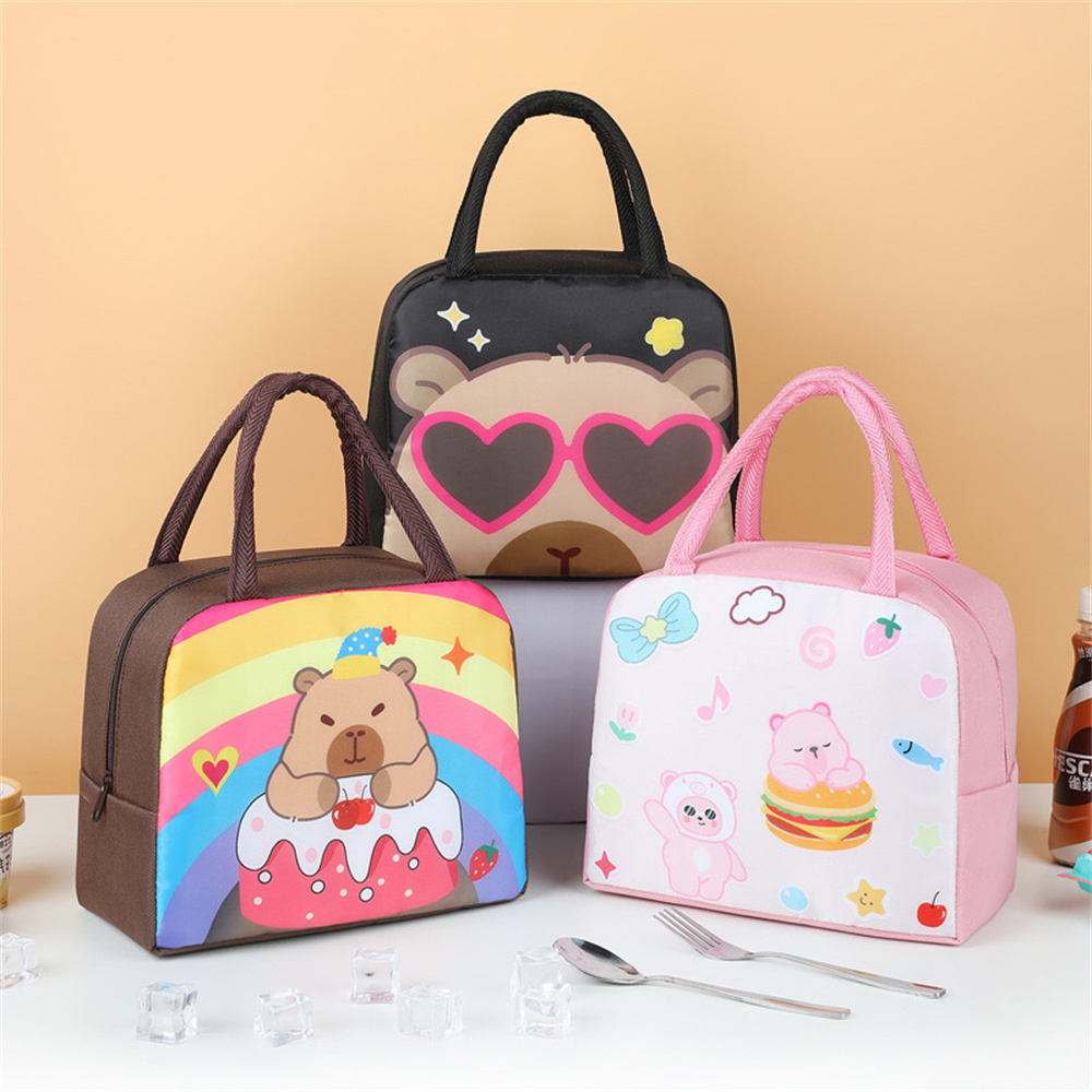 Cartoon Capybara Lunch Bag Ins - Tote Bag Sublimation avaliação e preço