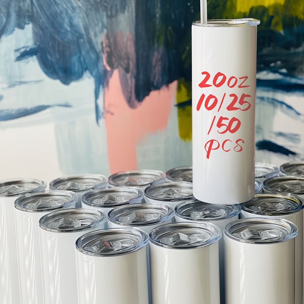 50/25/10 Pack Sublimation Tumb - Tumbler 20Oz White avaliação e preço