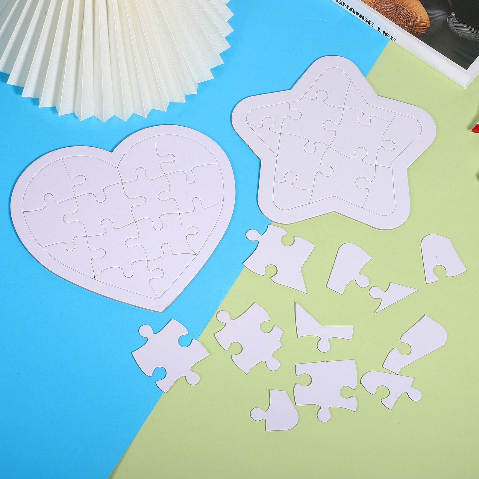 4Sets White Puzzles Set for Ki - Puzzle Blank White avaliação e preço