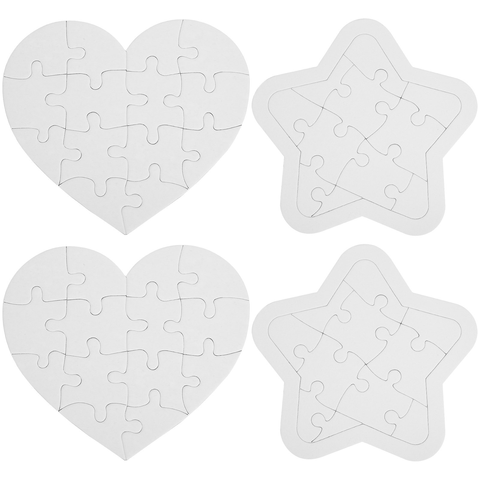 4Sets White Puzzles Set for Ki - Puzzle Blank White avaliação e preço