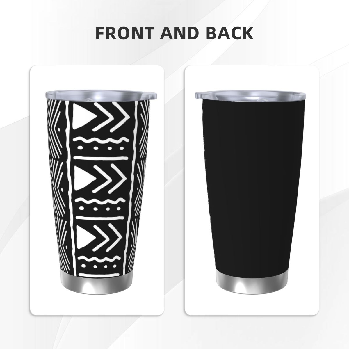 Black And White African Bogola - Tumbler 20Oz White avaliação e preço
