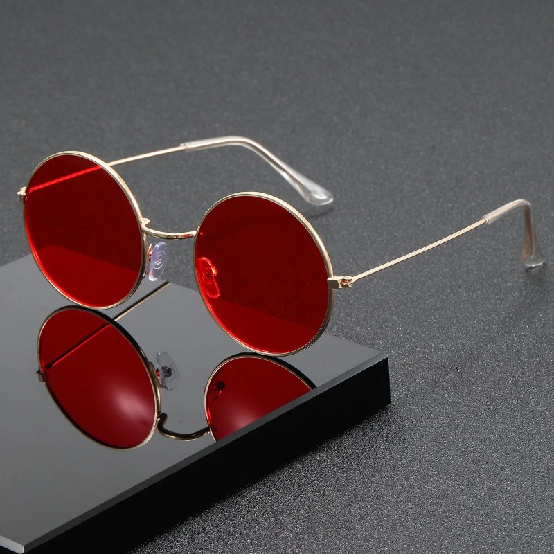 Retro Men Punk Style Sunglasse - Metal Photo Panel avaliação e preço