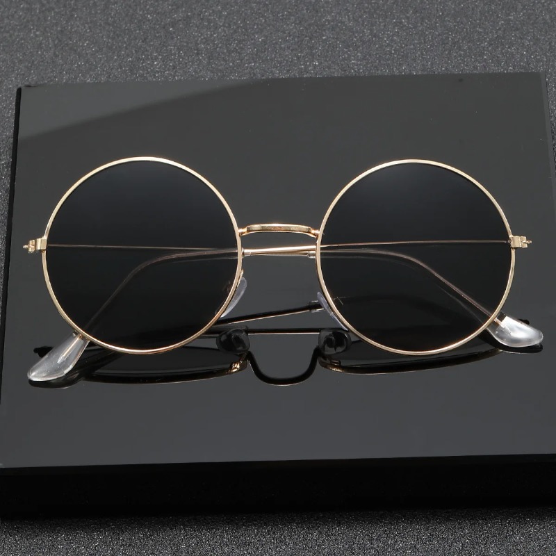 Retro Men Punk Style Sunglasse - Metal Photo Panel avaliação e preço