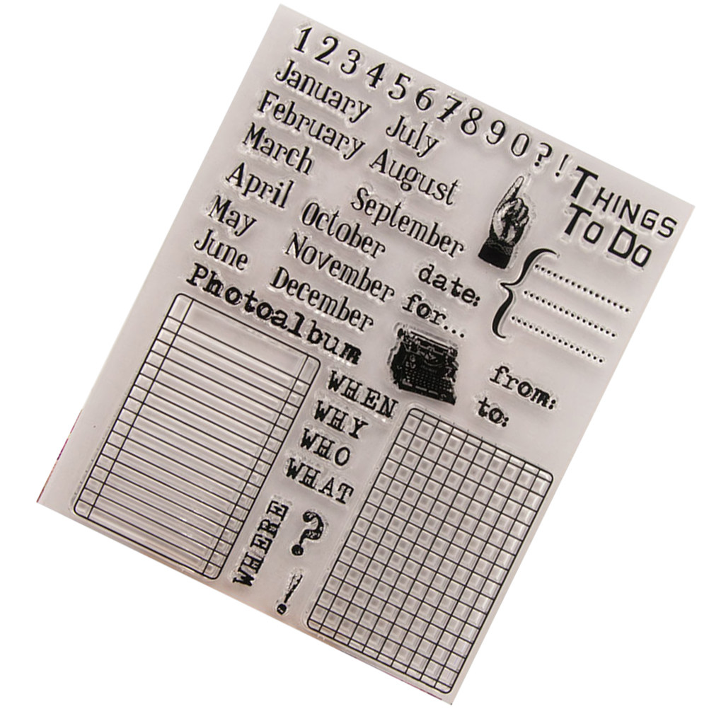 Calendar Date Silicone Stamp C - Photo Acrylic Block avaliação e preço