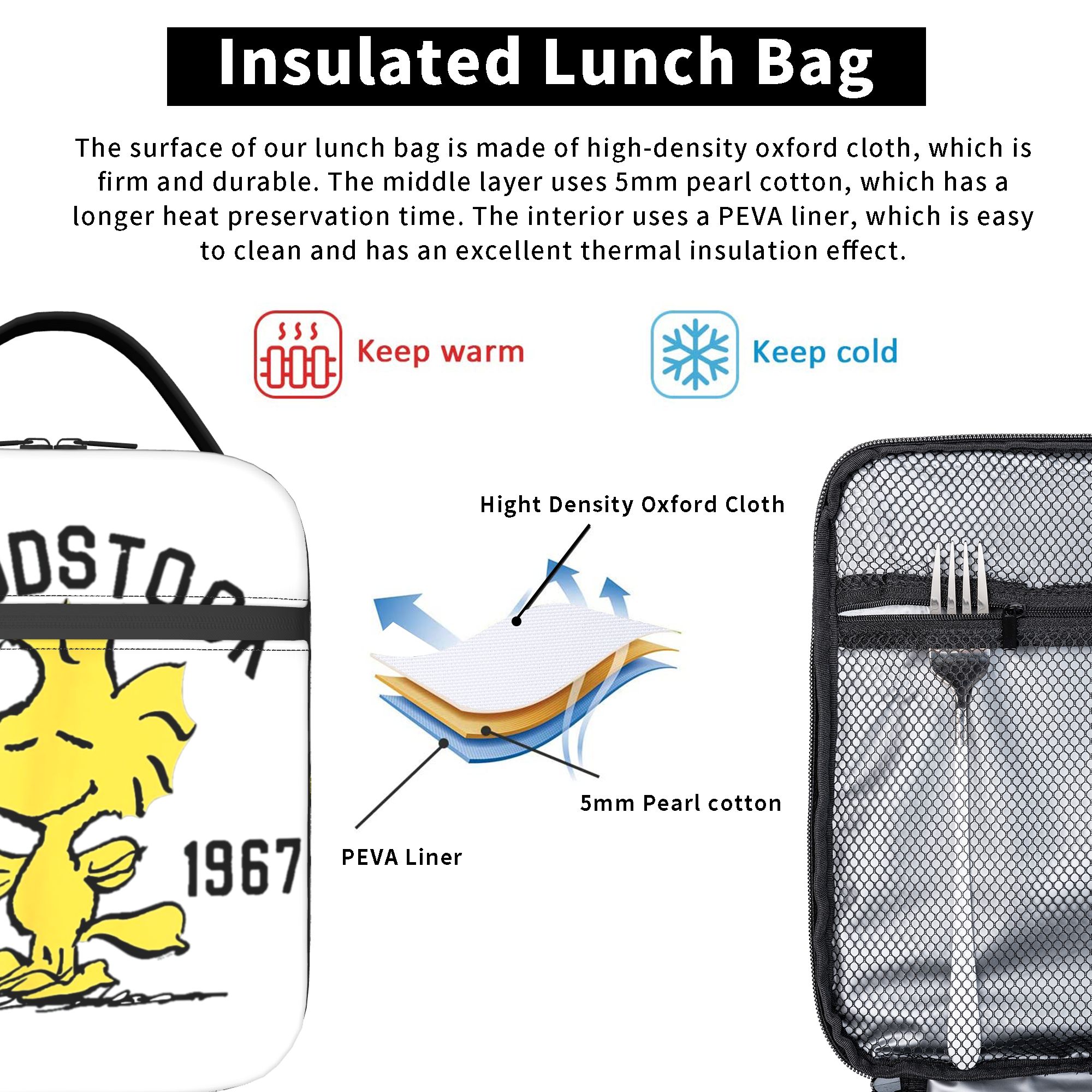 Peanuts Woodstock Snoopy Insul - Tote Bag Sublimation avaliação e preço