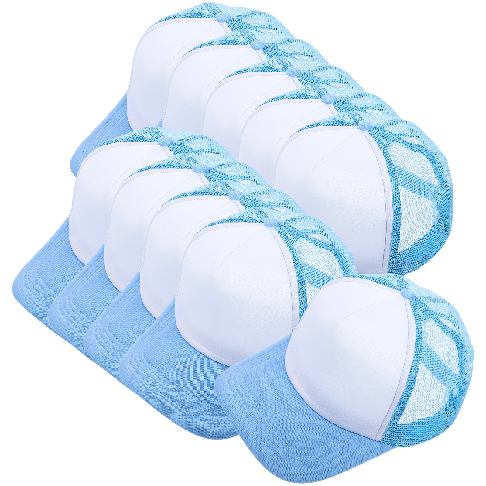 10Pcs Mesh Baseball Hat Blank  - Hat Sublimation Blank avaliação e preço