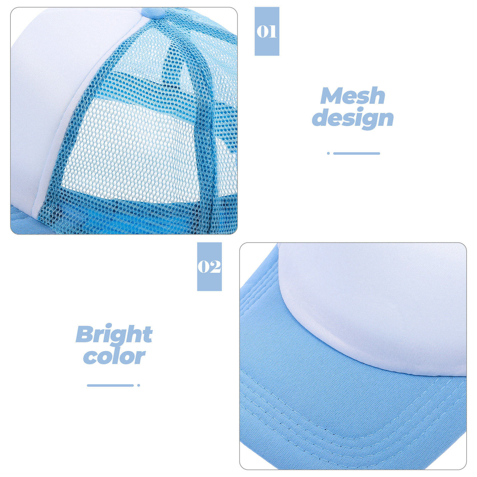 10Pcs Mesh Baseball Hat Blank  - Hat Sublimation Blank avaliação e preço