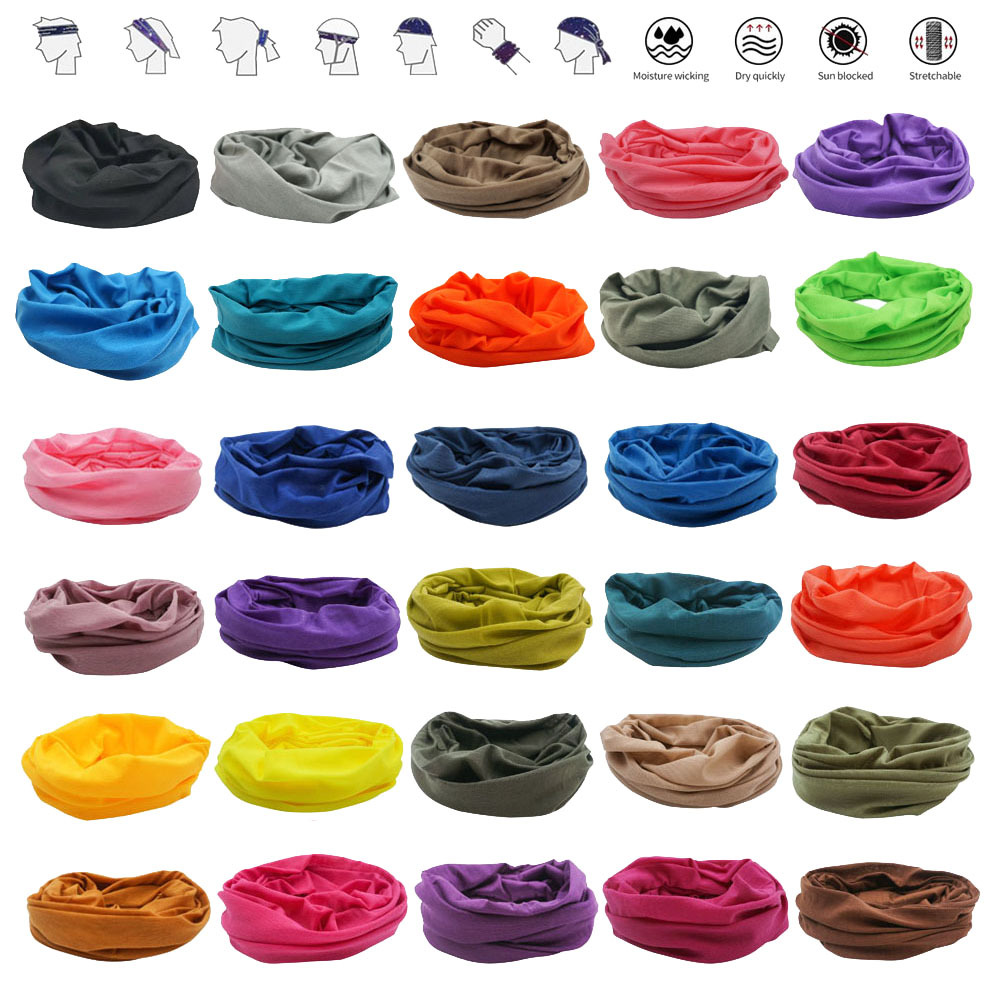 55 Solid Colors Outdoor Sports - Bandana Blank White avaliação e preço