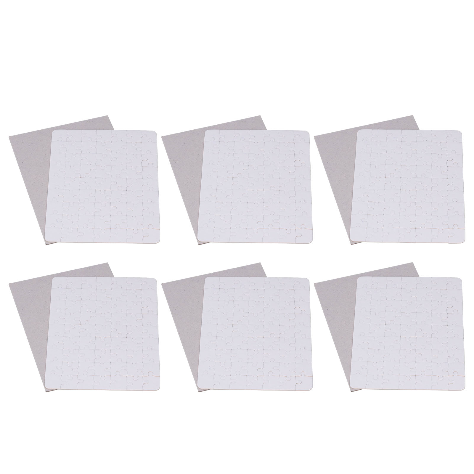 6 Set Blank Puzzles 13x18cm Wh - Puzzle Blank White avaliação e preço
