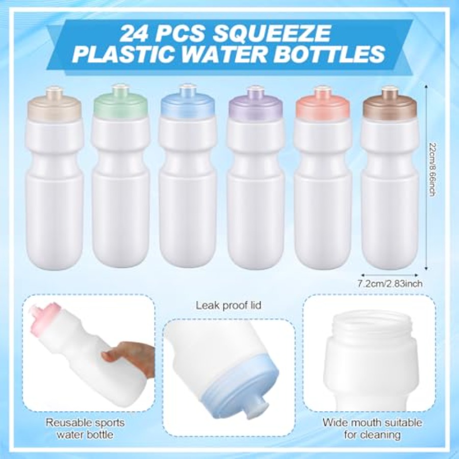 24 Pcs Sports Water Bottles Bu - Water Bottle Blank avaliação e preço
