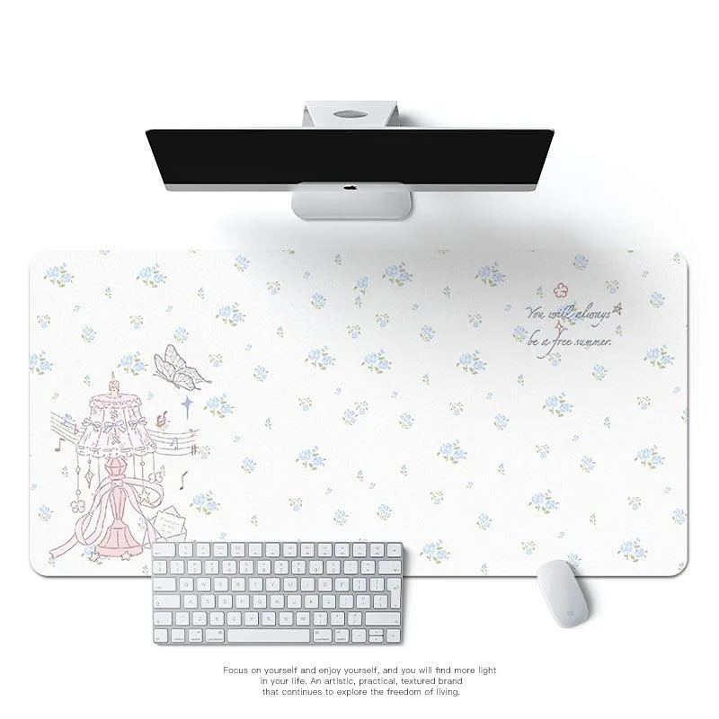 Cute Bunny Elegant Floral Leat - Mouse Pad Blank Sublimation avaliação e preço