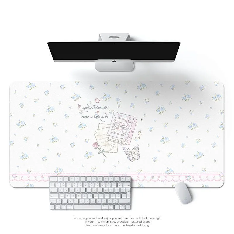 Cute Bunny Elegant Floral Leat - Mouse Pad Blank Sublimation avaliação e preço