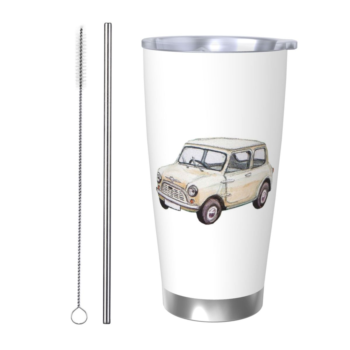 Classic White Mini Cooper In W - Tumbler 20Oz White avaliação e preço