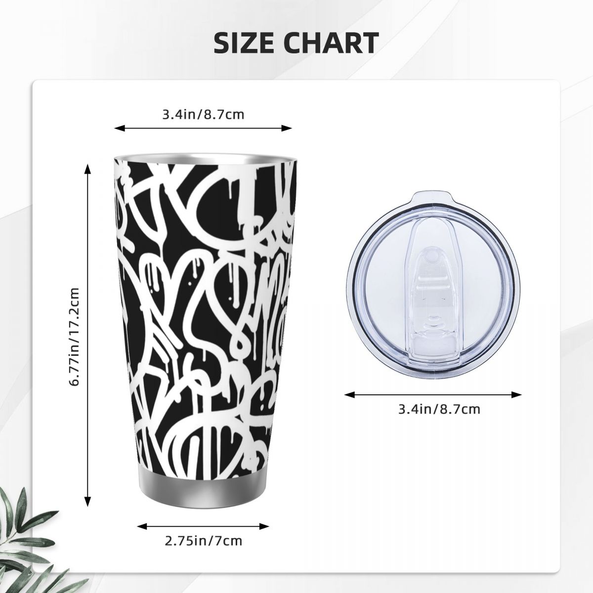1pc Stainless Steel Water Bott - Tumbler 20Oz White avaliação e preço