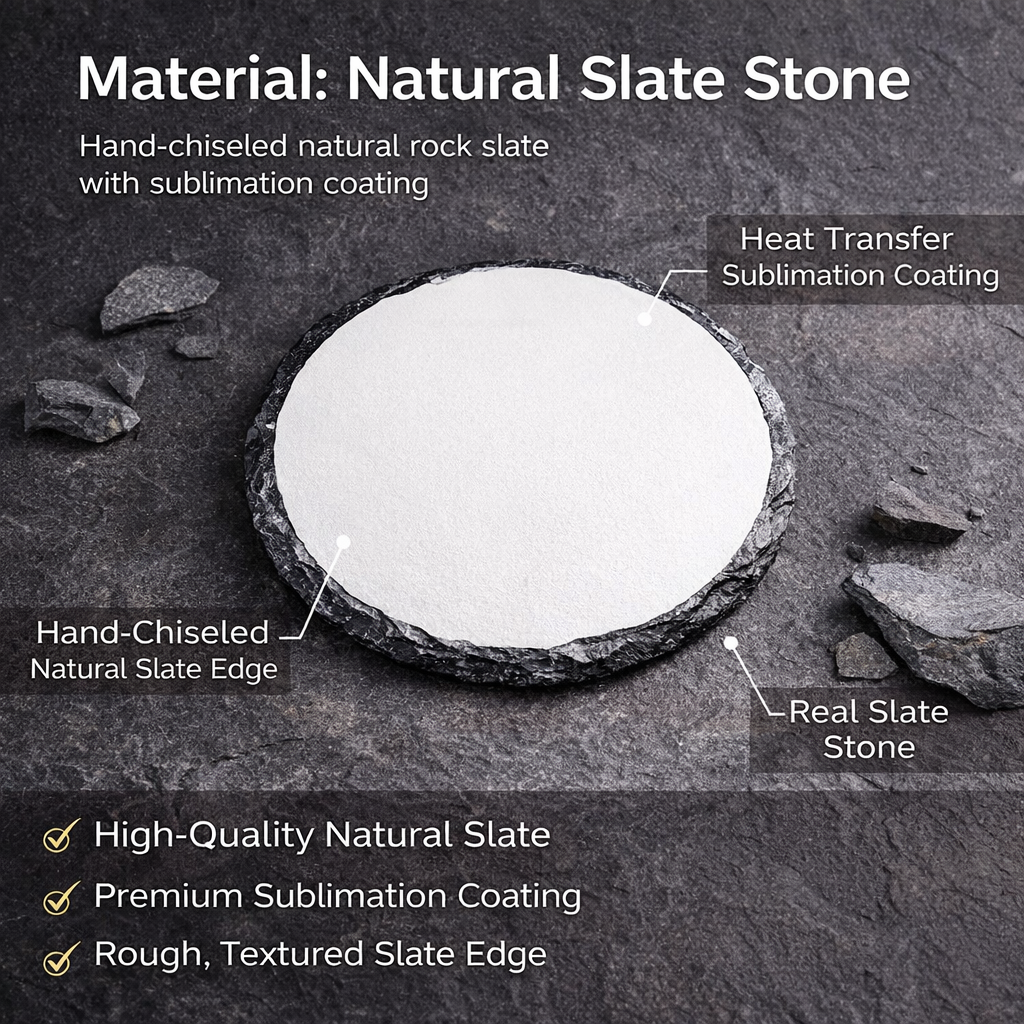 Round Sublimation Slate Coaste - Coaster Sublimation Blank avaliação e preço