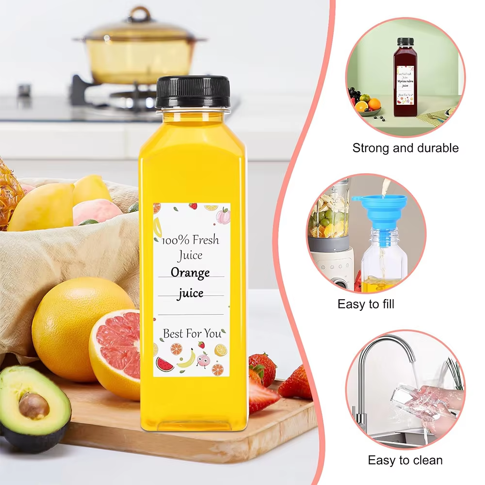 500ML Juice Bottles with Caps  - Water Bottle Blank avaliação e preço