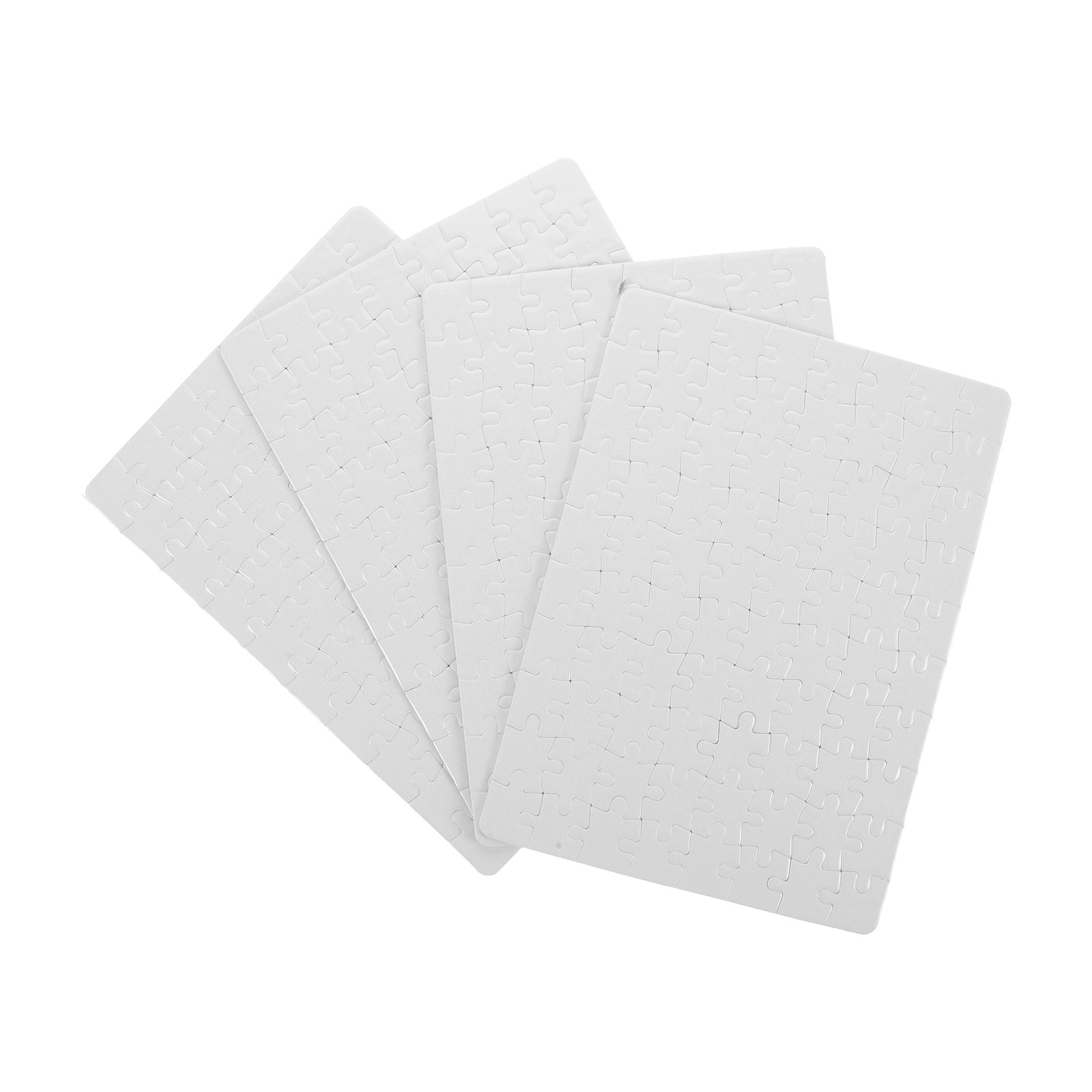 4 Sheets Blank Puzzle Pieces C - Puzzle Blank White avaliação e preço
