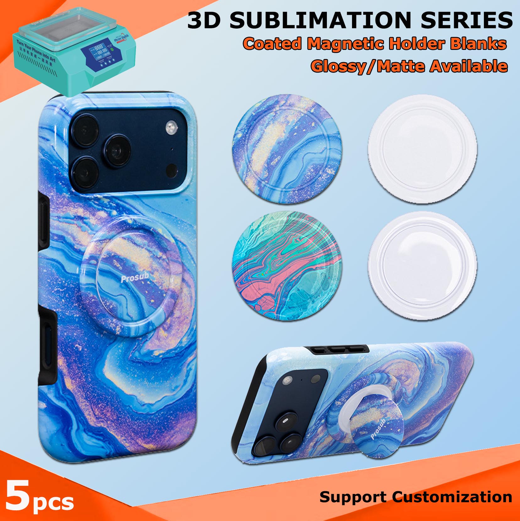 Fonlyu 5pcs Hard PC Magnetic R - Phone Case Blank Print avaliação e preço