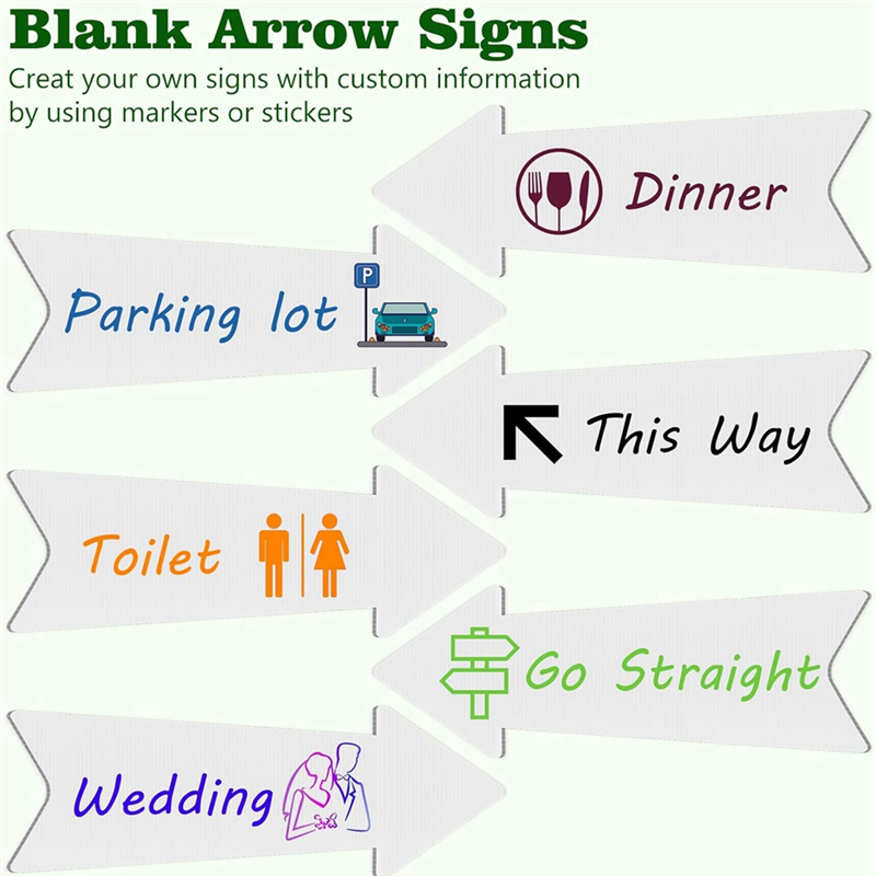 B50C Directional Arrows Signs  - Yard Sign Blank avaliação e preço
