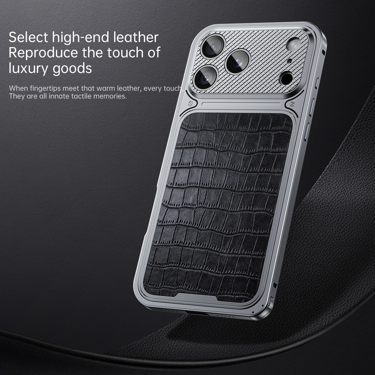 High End Crocodile Leather Pat - Metal Photo Panel avaliação e preço