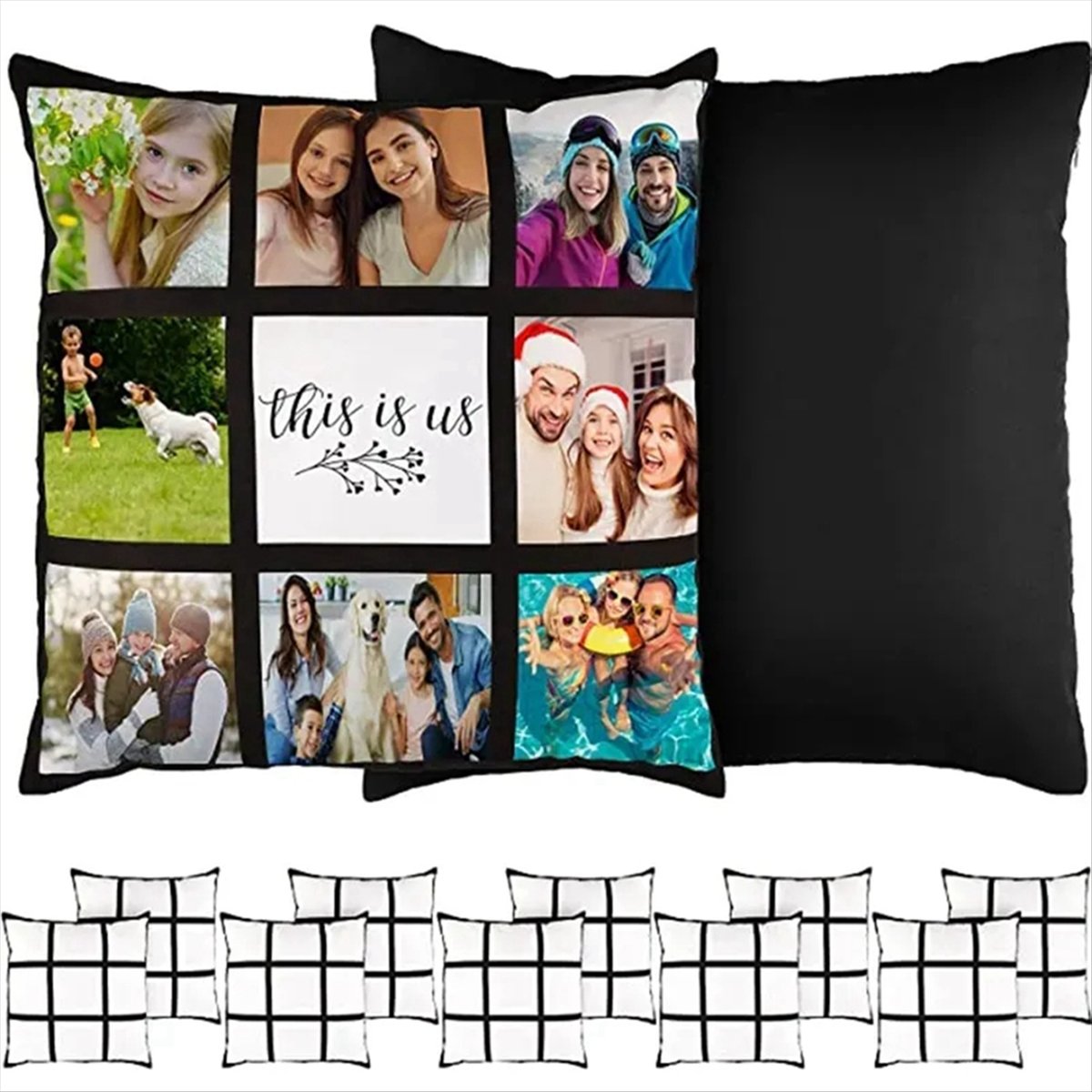 ABNH 6Pcs Sublimation Blank Pa - Pillow Cover Sublimation avaliação e preço