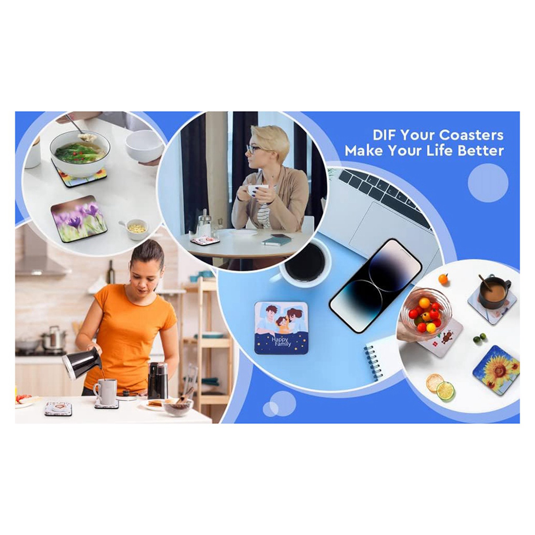 【LAST CHANCE】40PCS Square Subl - Coaster Sublimation Blank avaliação e preço
