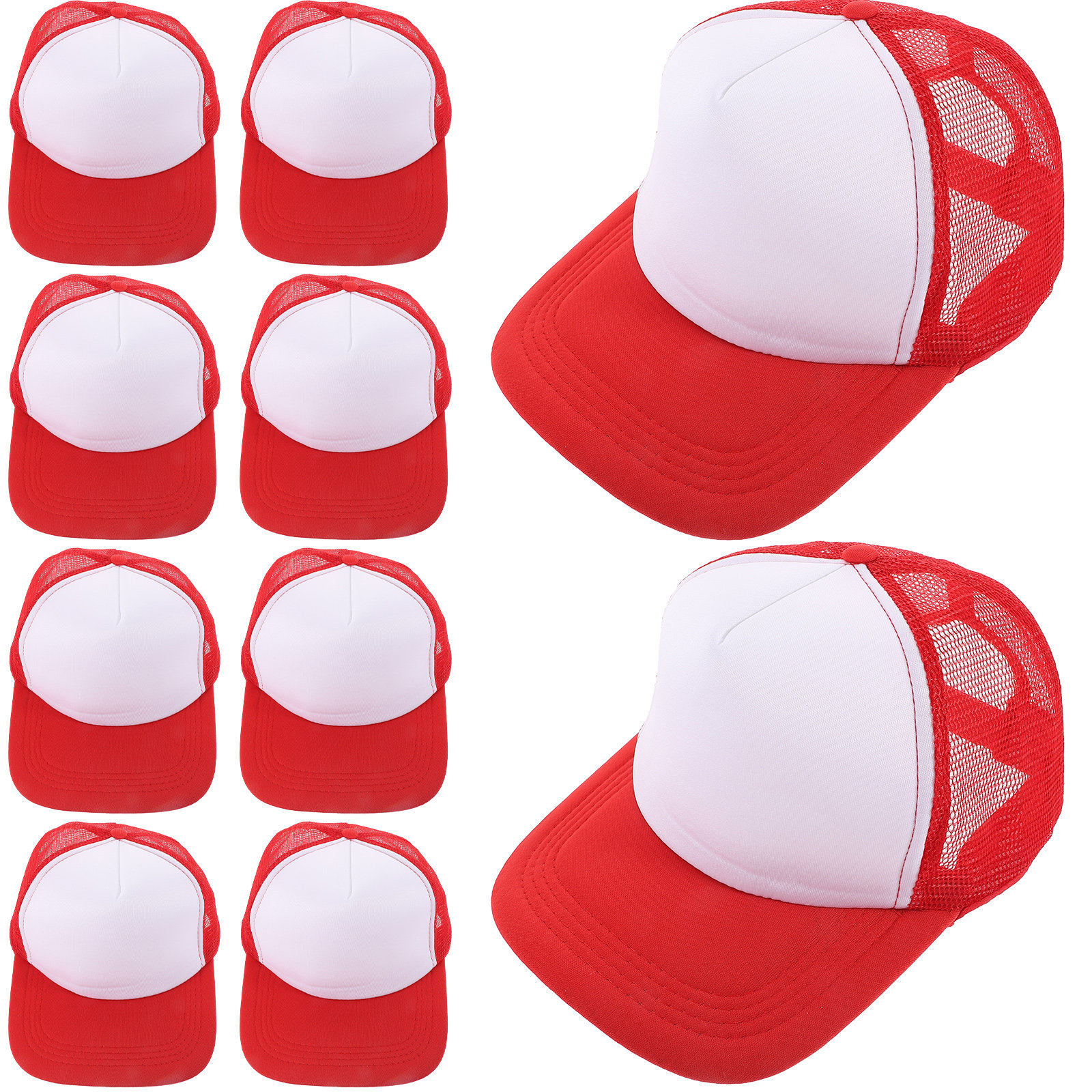 10Pcs Blank Mesh Baseball Hat  - Hat Sublimation Blank avaliação e preço