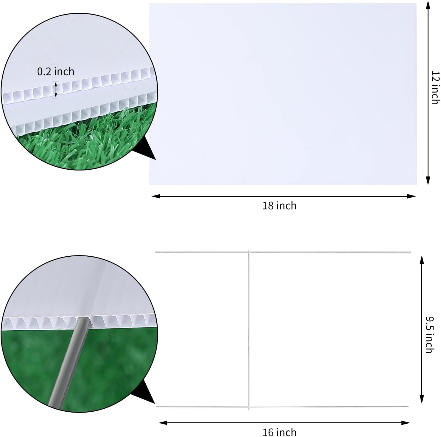 18x12 Inch Blank Yard Signs wi - Yard Sign Blank avaliação e preço