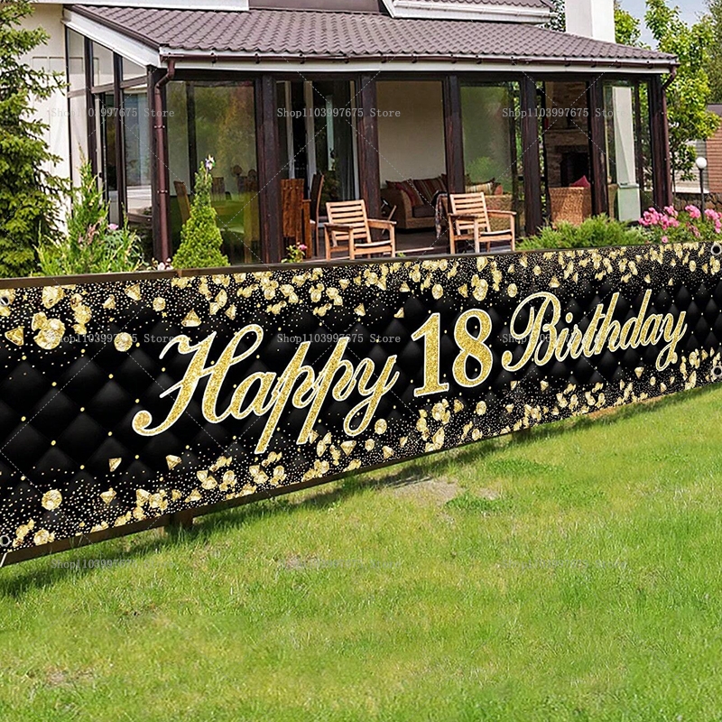Happy 18th Birthday Banner Dec - Yard Sign Blank avaliação e preço
