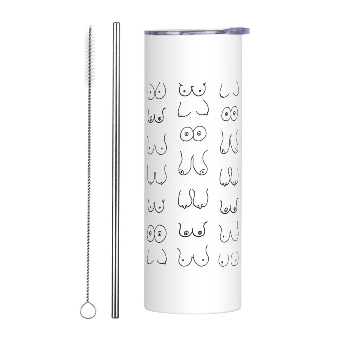 Black And White Tits Drawing S - Tumbler 20Oz White avaliação e preço