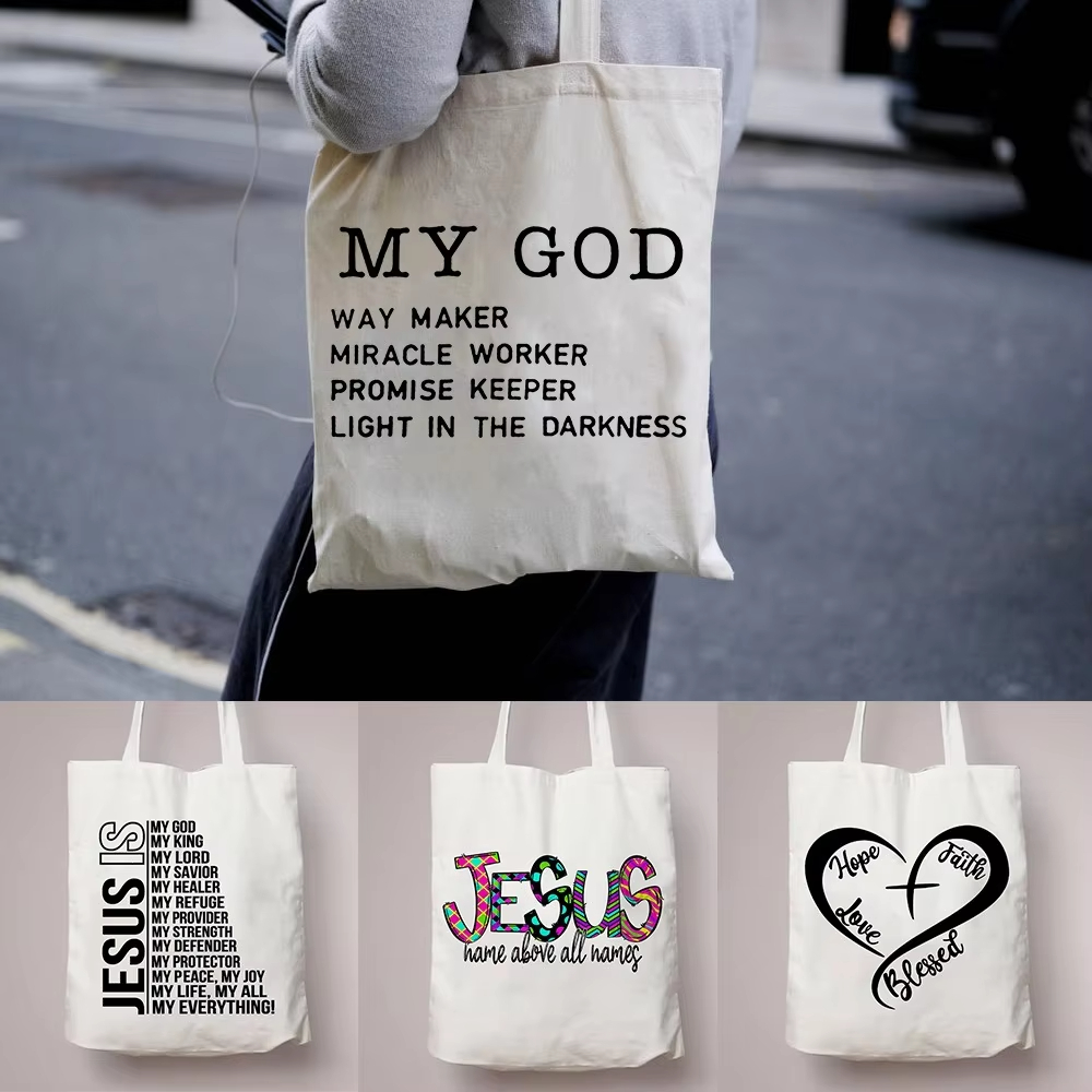 All My Hope Is in Jesus Patter - Tote Bag Sublimation avaliação e preço