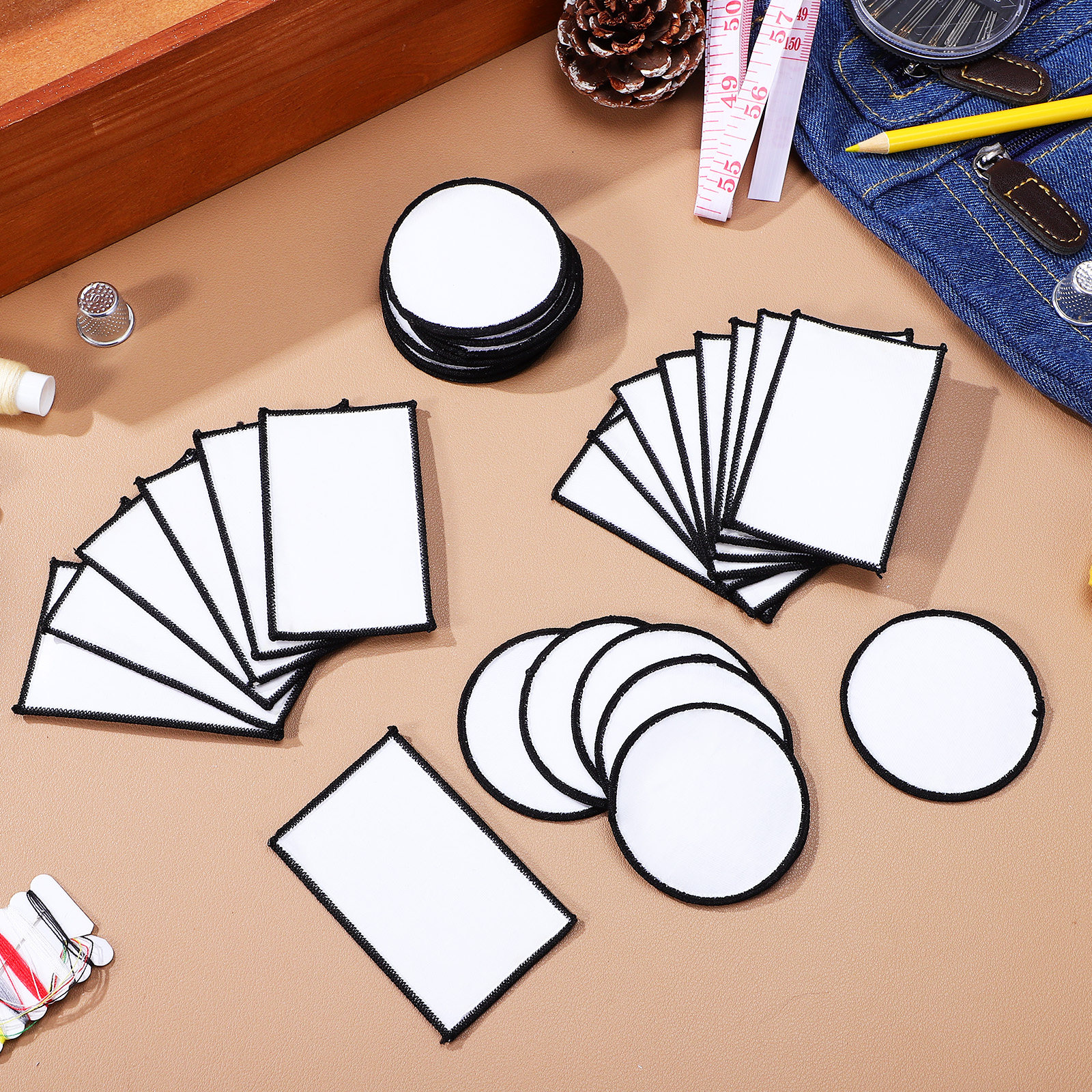 30Pcs Adhesive Backing Blank P - Hat Sublimation Blank avaliação e preço