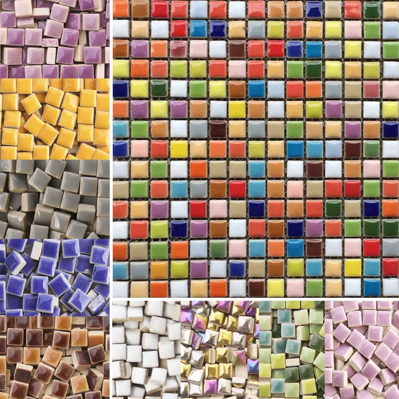 100g DIY Ceramic Mosaic Tiles  - Ceramic Tile Blank avaliação e preço