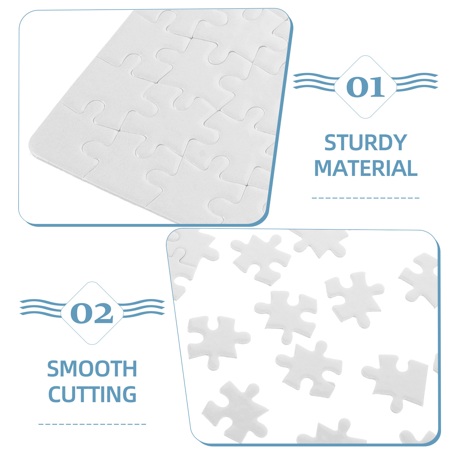 4 Sheets Blank Jigsaw Puzzle B - Puzzle Blank White avaliação e preço