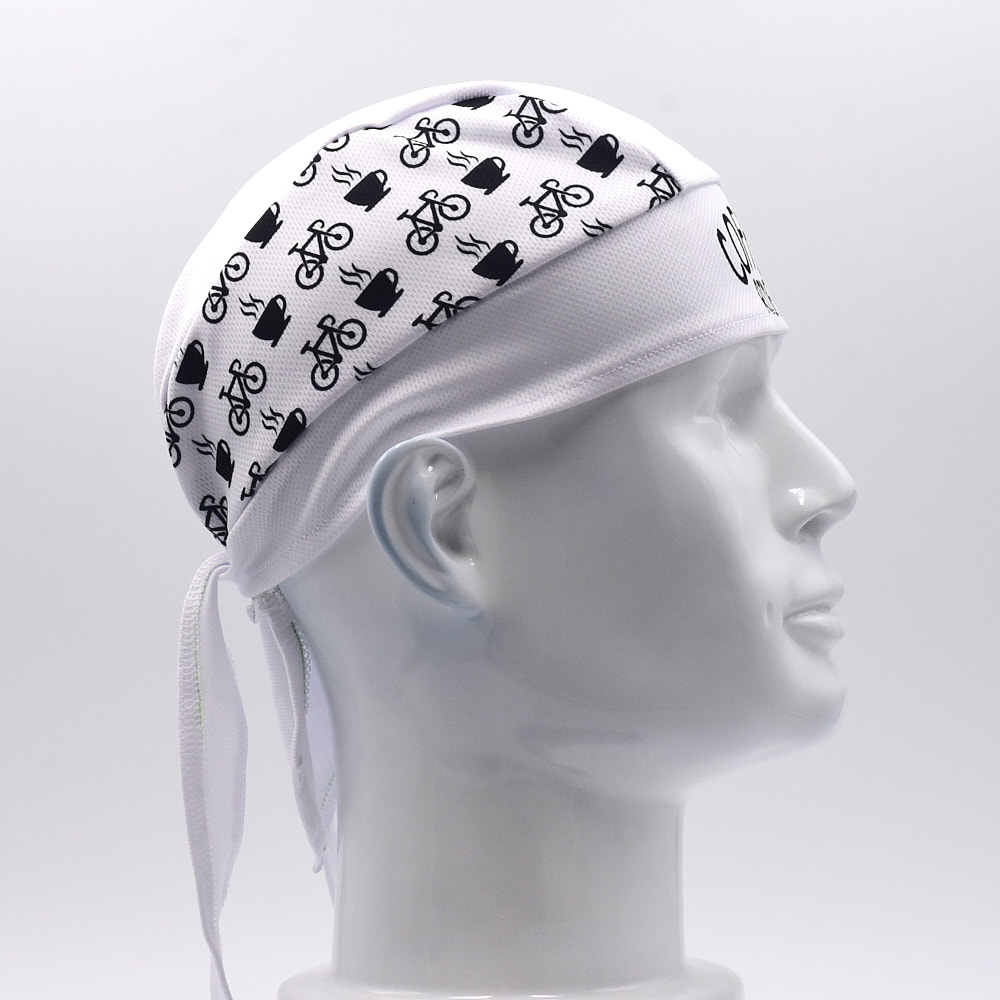 Classic Men White Cycling Cap  - Bandana Blank White avaliação e preço