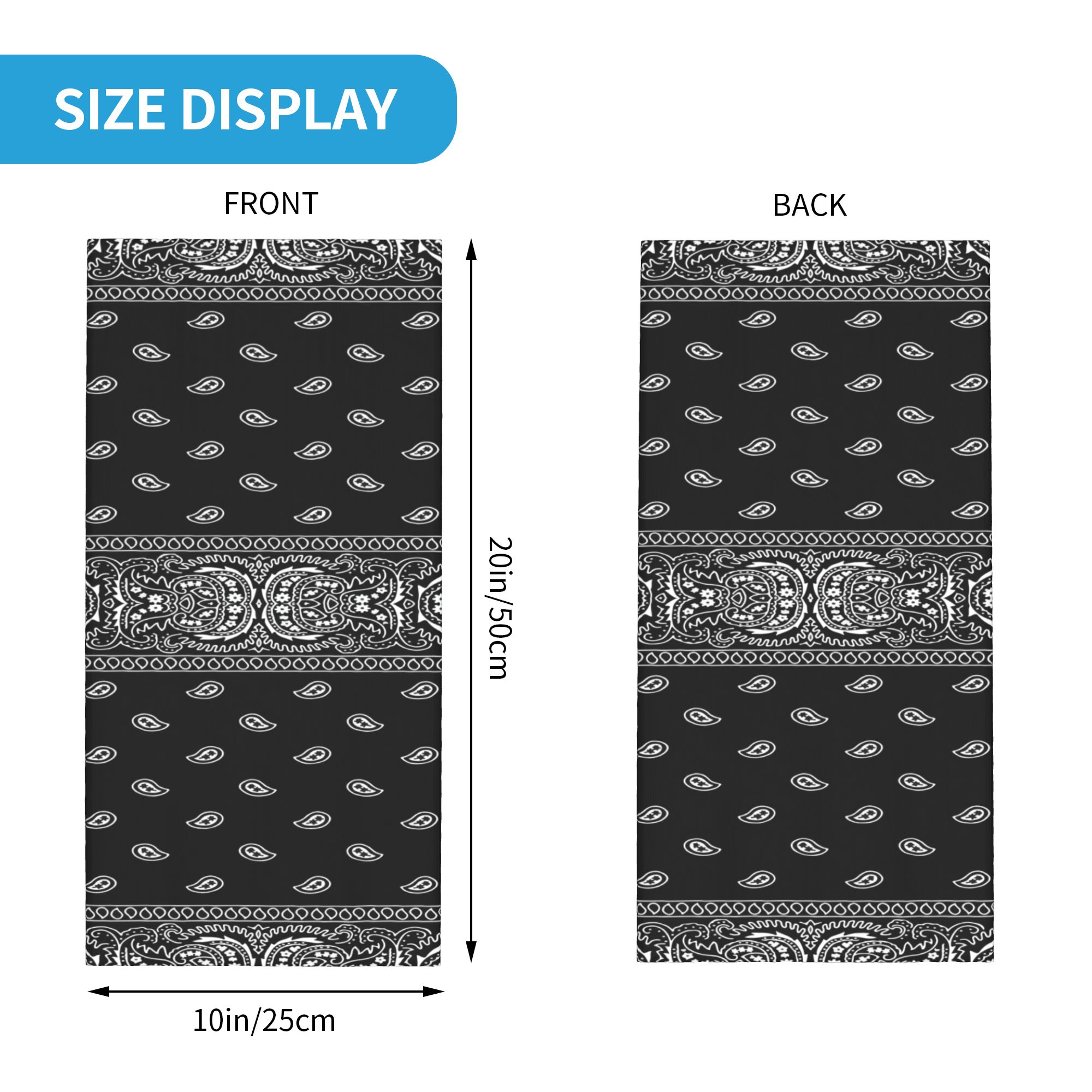 Custom Black and White Bandana - Bandana Blank White avaliação e preço