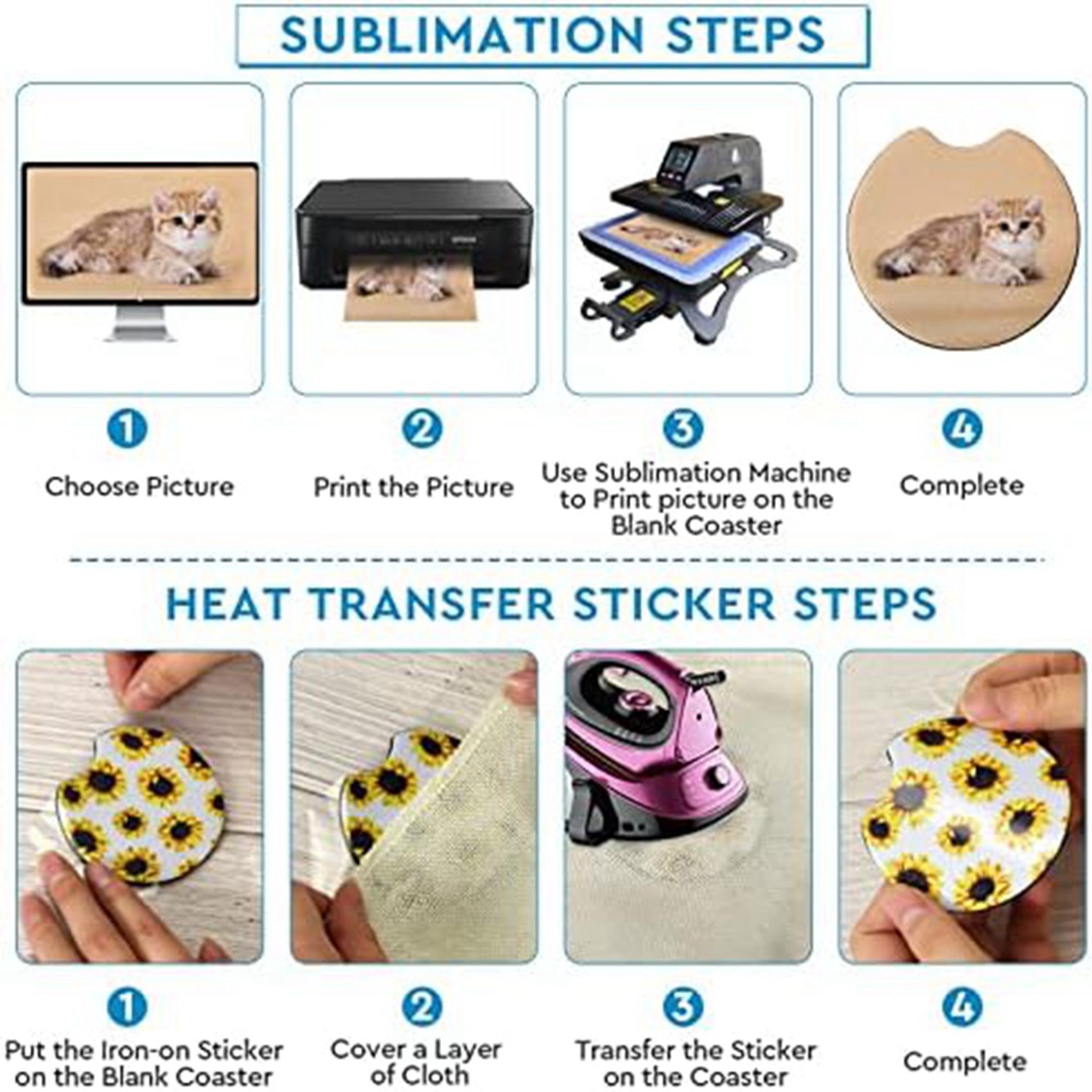F-F 40PCS Square Sublimation B - Coaster Sublimation Blank avaliação e preço